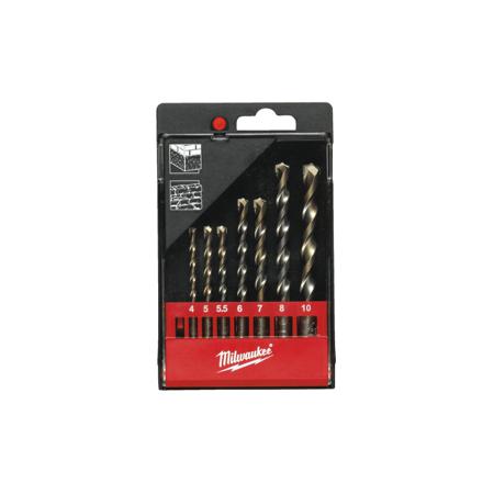 4932480158 8-Piece Hammer Drill Bit Set for Concrete, 10mm Max, 3mm Min, Carbide Tipped Bits