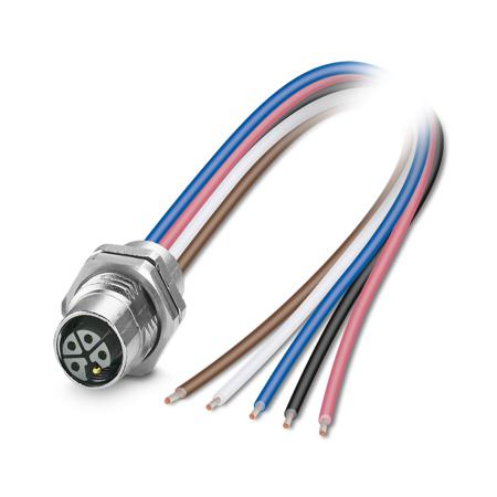 1238577 Phoenix Contact Circular Connector, 5 Contacts, Rear Mount, M12 Connector, Socket, Female, IP65, IP67, SACC Series
