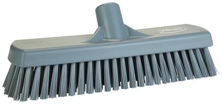706088 Vikan Hard Bristle Grey Scrubbing Brush, 46mm bristle length, PET bristle material