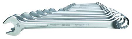 6000160 Gedore 8-Piece Combination Wrench Set, 6, 7, 8, 9, 10, 11, 12, 13, 17, 19, 22, 24, 27, 30, 32 mm, 31Crv3