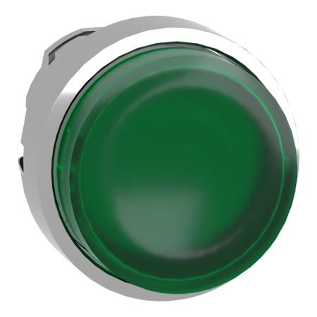 ZB4BH33 Schneider Electric Harmony XB4 Series Green Illuminated Maintained Push Button Head, 22mm Cutout, IP67, IP69K