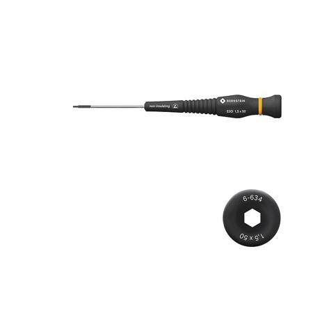 6-634 Bernstein Allen Hexagon Electronic Screwdriver, 50 Blade, 150 Overall