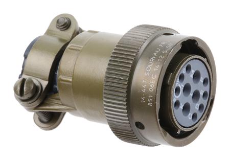 85106EC1412S50 Souriau, 851 12 Way Cable Mount MIL Spec Circular Connector Plug, Socket Contacts,Shell Size 14, Bayonet Coupling,