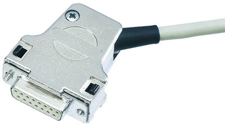 09670250334 HARTING D-Sub Series Metal Right Angle D Sub Backshell, 25 Way, Strain Relief