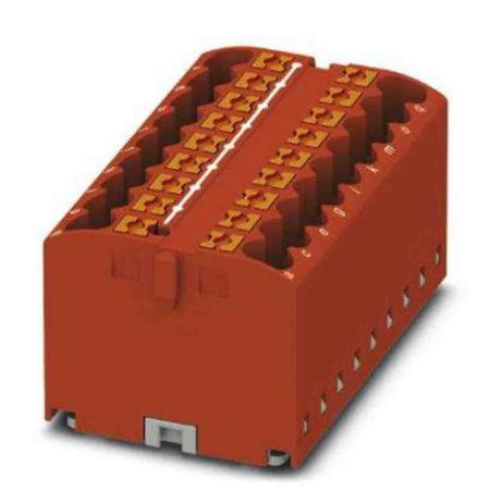 3273442 Phoenix Contact Distribution Block, 18 Way, 4mm², 24A, 450 V, Red