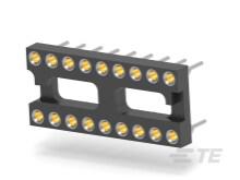 2-1571552-5 TE Connectivity Economy 800 2.54mm Pitch Vertical 18 Way, Through Hole Stamped pin Open Frame IC Dip Socket, 3A