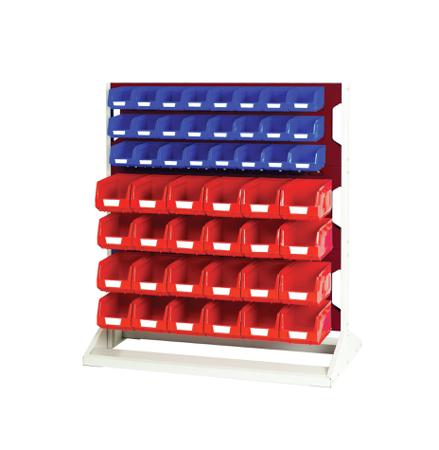 16917320.24V Bott Steel Louvre Panel Storage Unit, 550mm x 1000mm x 1125mm, Red