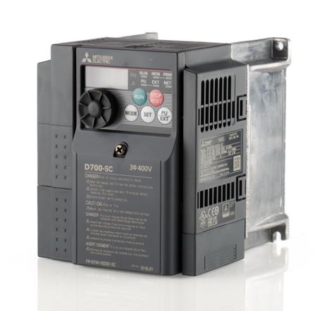 FR-D740-080SC-EC Mitsubishi Electric Inverter Drive, 3.7 kW, 3 Phase, 400 V ac, 8 A, FR-D740 Series