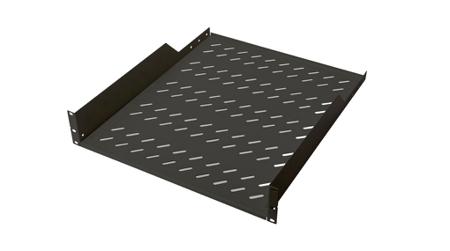 DN-19 TRAY-2-55-SW Digitus DN-19 Series Black Fixed Shelf, 2U, 25kg Load, 483mm x 88mm