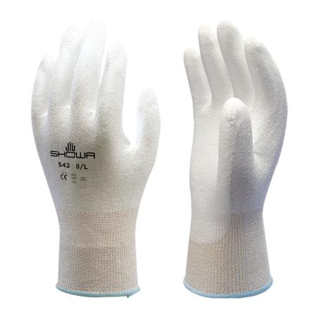 SHO5425 Showa 542 White HPPE Abrasion Resistant, Cut Resistant Work Gloves, Size XXL, Polyurethane Coating