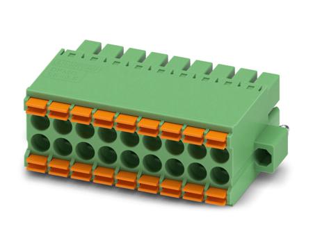 1790360 Phoenix Contact, 3.5mm Pitch, DFMC 1.5/ 9-STF-3.5, 18 Way, Pluggable Terminal Block, Plug, Cable Mount, Spring Cage