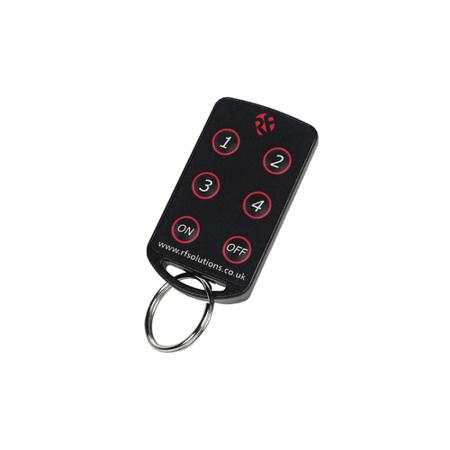 FOBBER-4T6 RF Solutions 6 Button Remote Control Fob, 433.92MHz