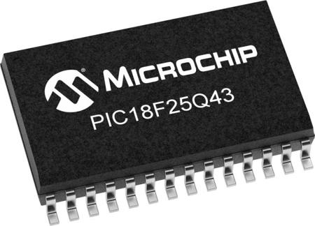 PIC18F25Q43-I-SO Microchip PIC18F25Q43-I/SO, 8bit PIC18 Microcontroller, PIC18, 64MHz, 32 KB EEPROM, Flash, 28-Pin SOIC