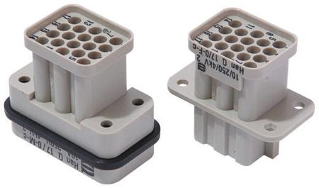 09120173001 HARTING Heavy Duty Power Connector Insert, Male, Han Q Series, 17 Contacts
