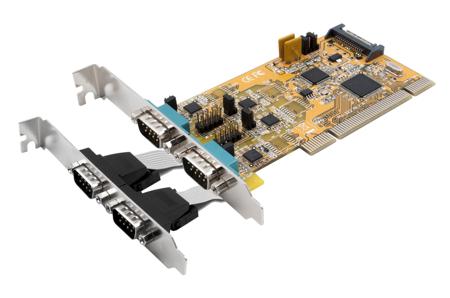 EX-42034 Exsys 4 Port PCI RS232, RS422, RS485 Serial Card