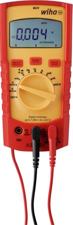 45215 Wiha Handheld Digital Multimeter, True RMS, 10A ac Max, 10A dc Max, 1000V ac Max - RS Calibrated