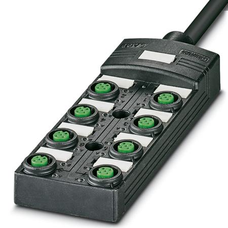 1452547 Phoenix Contact SACB Series Sensor Box, M12, 5m cable, 5 way, 8 port