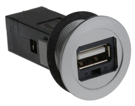 09454521901 HARTING Straight, Panel Mount, Socket- Single Port Type A 2.0 USB Connector