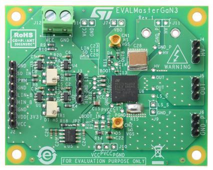 EVALMASTERGAN3 STMicroelectronics Demonstration Board for MASTERGAN3 Half-Bridge Driver for MASTERGAN3 for MASTERGAN3