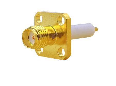 253-7066 RS PRO, jack Flange Mount SMA Connector, 50Ω, Threaded Termination, Straight Body