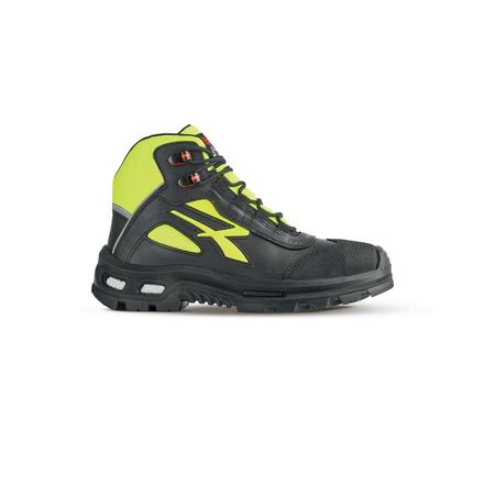 RL1E154-42 UPower Red Over Unisex Black, Yellow Composite Toe Capped Safety Shoes, UK 8, EU 42