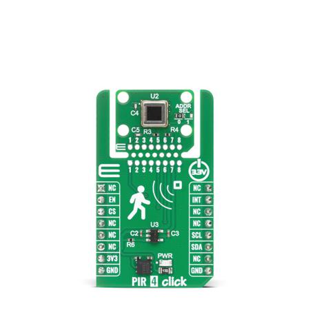MIKROE-6859 MikroElektronika Click Board PIR Sensor Add On Board for IRS-D200ST00R1 MikroBUS
