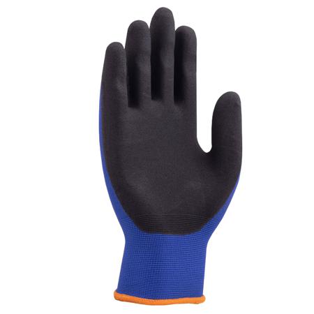 6002709 Uvex athletic lite Black, Blue Elastane, Polyamide Abrasion Resistant Work Gloves, Size 9, Micro-NBR Foam Coating