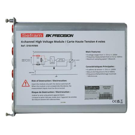 D18-HVM4 Sefram DAS1800 Data Acquisition, 4 Channel(s), USB, 1Msps