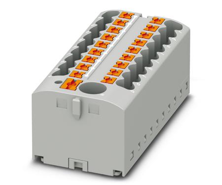 3273374 Phoenix Contact Distribution Block, 19 Way, 0.14 → 4mm², 24 A, 41 A, 500 V, Grey
