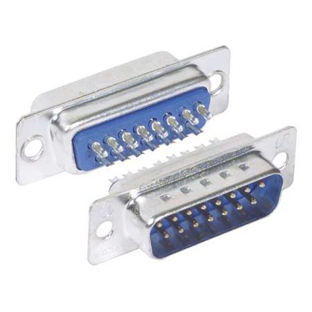 SD15P L-Com SD15 15 Way Screw D-sub Connector Plug, 2.77mm Pitch, with Jack Screw