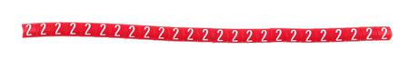 901-10346 HellermannTyton Helagrip Slide On Cable Markers, White on Red, Pre-printed "2", 1 → 3mm Cable, for Cables &
