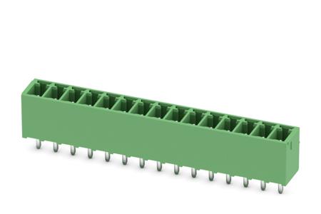 1843732 Phoenix Contact, 3.5mm Pitch, MCV 1.5/15-G-3.5, 15 Way, Pluggable Terminal Block, Header, Solder Termination,