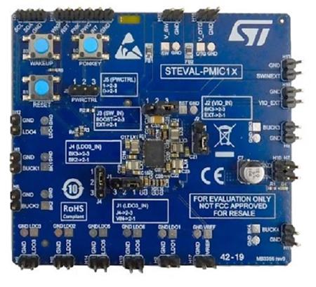 STEVAL-PMIC1K1 STMicroelectronics Evaluation Board for High Integration STPMIC1x Power Management IC Power Management for STPMIC1x for