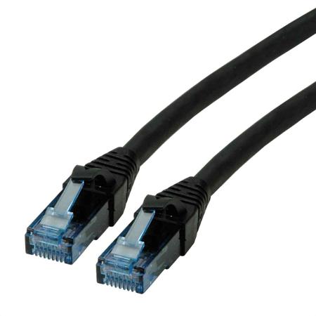 21-15-2750-100 Roline Unshielded Cat6a Cable 500mm, Black, Male RJ45