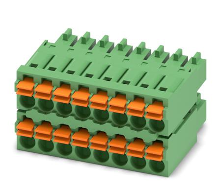 1738869 Phoenix Contact, 3.5mm Pitch, FMCD 1.5/ 8-ST-3.5, 16 Way, , Pluggable Terminal Block, Plug, Cable Mount, Spring Cage