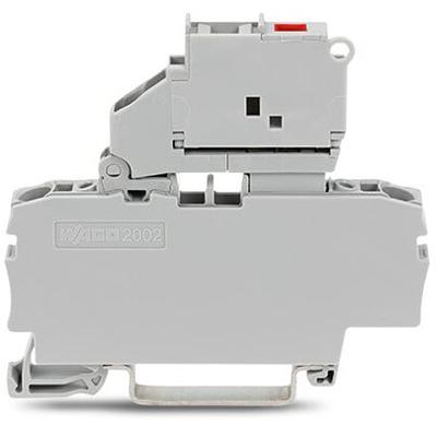 2002-1611-1000-836 WAGO2002-1611/1000-836 TOPJOB S Series Fuse Terminal Block, 2.5mm², 1-Level, Push In Termination, Fused, ATEX, CSA,