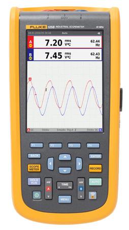 FLUKE-125B/UK/S Fluke 125B/UK/S 120B Series, 40MHz Handheld Oscilloscope, 2 Analogue Channels