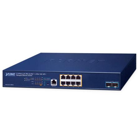 MGS-6311-8P2X Planet , Managed Switch 8 Port Network Switch With PoE RJ-45
