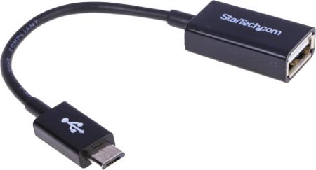 UUSBOTG StarTech.com USB 2.0, Male Micro USB B to Female USB A, 480Mbps, 130mm