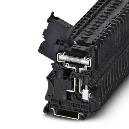3046401 Phoenix Contact  UT 6-HESI (6.3X32) Series Black, Single-Level, Screw Termination, Fused