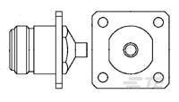 1057178-1 TE Connectivity RG 405 Semi-Rigid Series, Jack Panel Mount N Connector, Solder Termination, Straight Body