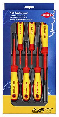 00 20 12 V03 Knipex  Phillips; Pozidriv Insulated Screwdriver Set, 6-Piece