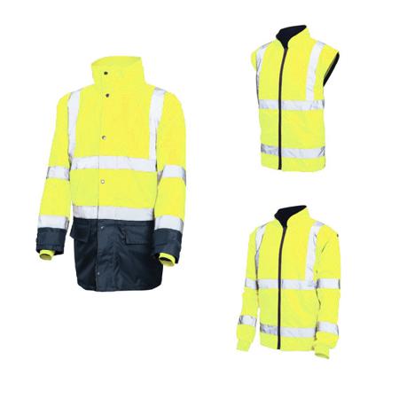 HVREFYS Active Gear HVREFY Navy/Yellow Unisex Hi Vis Jacket, S