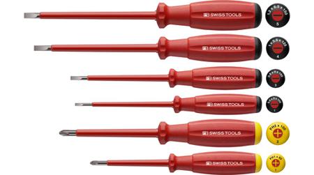 PB 58542 PB SWISS TOOLS Phillips, Slotted Insulated Screwdriver Set, 6-Piece