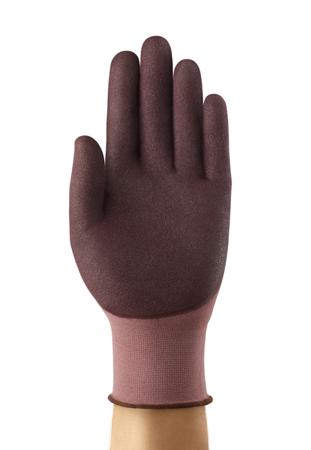 11926100 Ansell HyFlex 11-926 Brown Neoprene Oil Resistant Work Gloves, Size 10, Large, Nitrile Coating