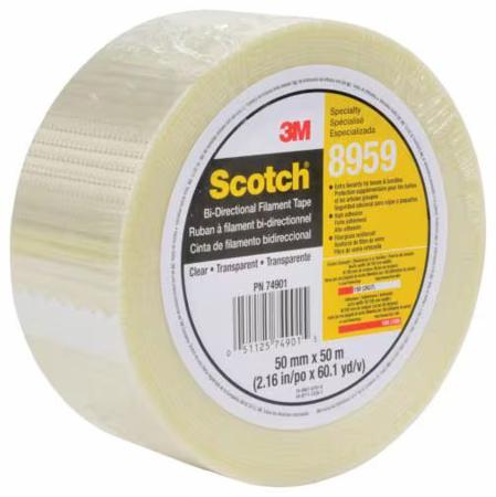 8959-50MM 3M™ 8959 Transparent Single Sided Packaging Tape 50mm x 50m