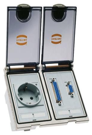 39500000200 HARTING Cable Gland, Han Port Series , For Use With Heavy Duty Power Connectors
