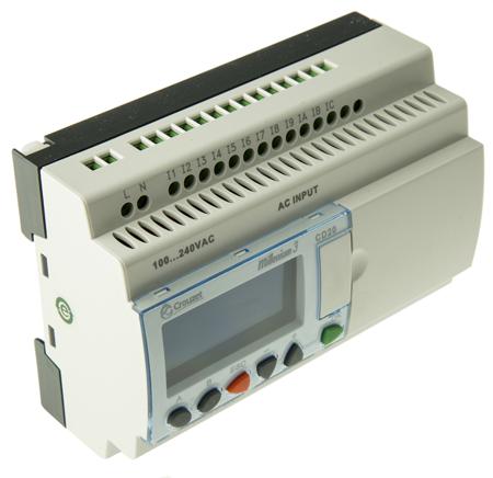 88974053 Crouzet Millenium 3 Series Logic Module, 230 V ac Supply, Relay Output, 12-Input, Digital Input