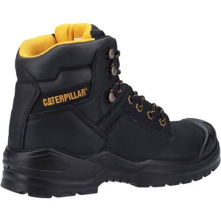 P724913 CAT  Black Steel Toe Capped Unisex Safety Boots, UK 9, EU 43