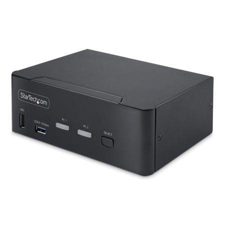 P2CDD143-KVM-SWITCH StarTech.com 2 Port Dual Monitor USB DisplayPort KVM Switch, Stereo 8K Maximum Resolution